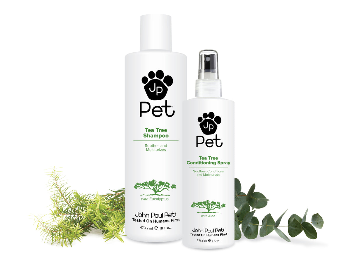TEA TREE RANGE of DOG shampoo John Paul Pet Australia